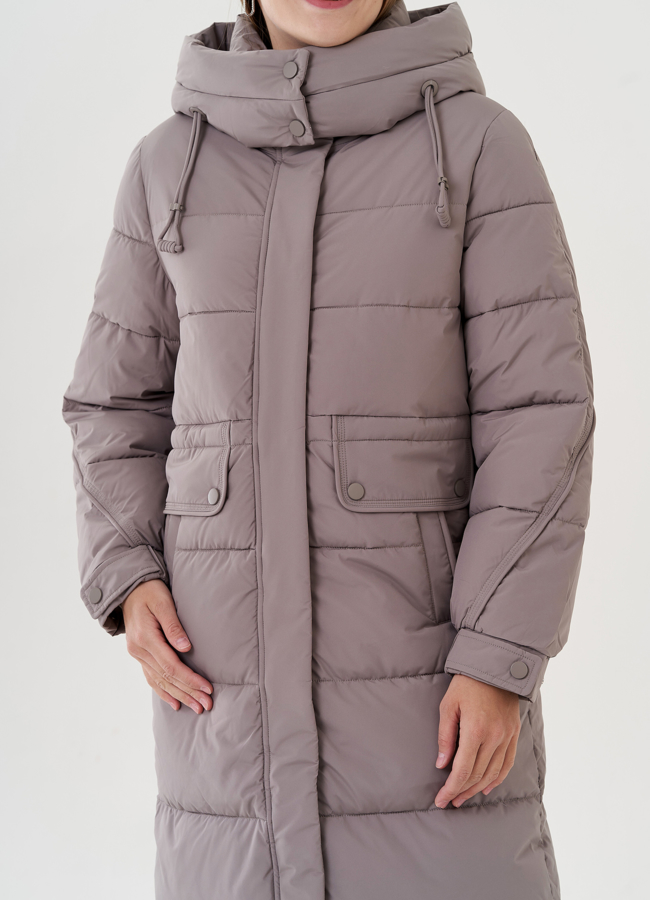 Пуховик женский с капюшоном модель № 25805 универмаг малина