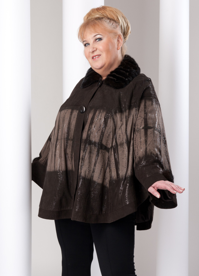 Кожаная  куртка модель № K-37 меха малина Кожаная  куртка модель № K-37 меха малина