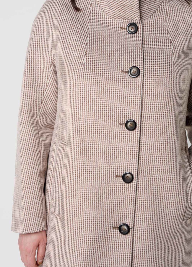 Пальто женское коричневого цвета модель № 20488 универмаг малина