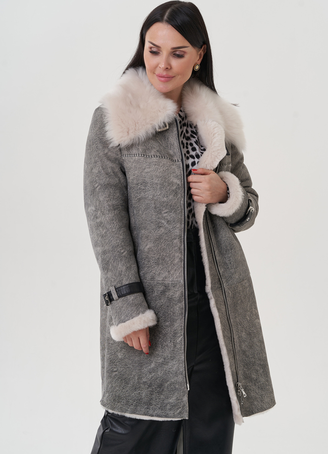 фото Женская дубленка  модель № 25630