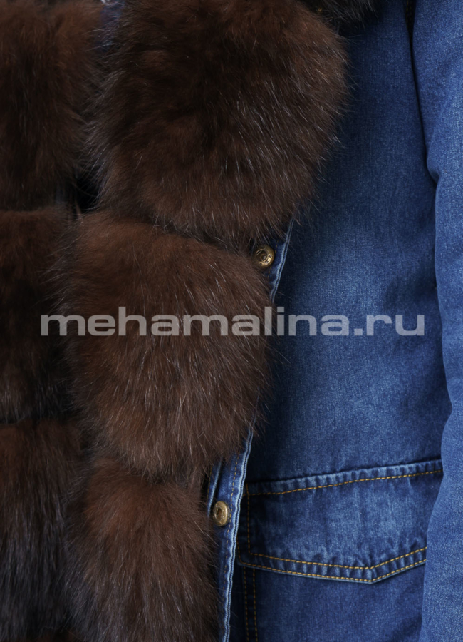 Джинсовая парка модель № П-217 универмаг малина