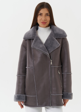 Женская дубленка из эко кожи