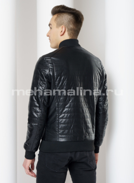 Куртка бомбер из эко кожи