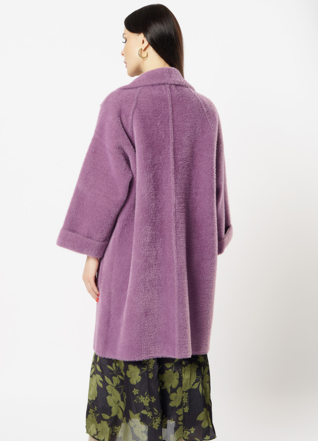 Женское пальто фиолетового цвета модель № 20531 в кредит