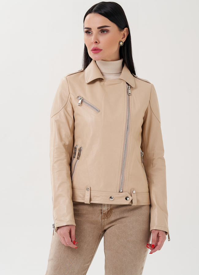 Светлая куртка из натуральной кожи модель № 20867 универмаг малина Светлая куртка из натуральной кожи модель № 20867 универмаг малина