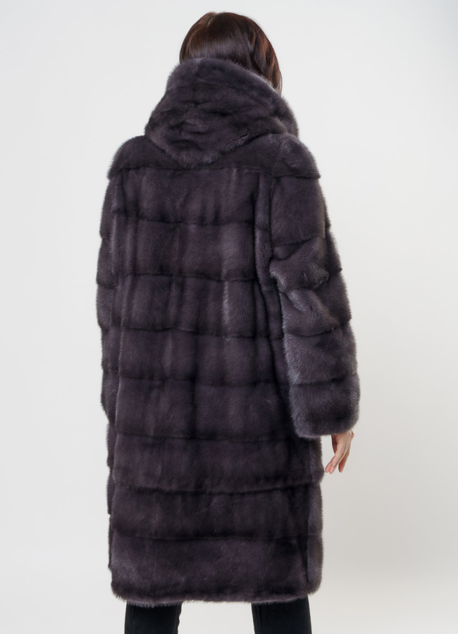 фото Шуба из норки поперечная трансформер модель № S-1008