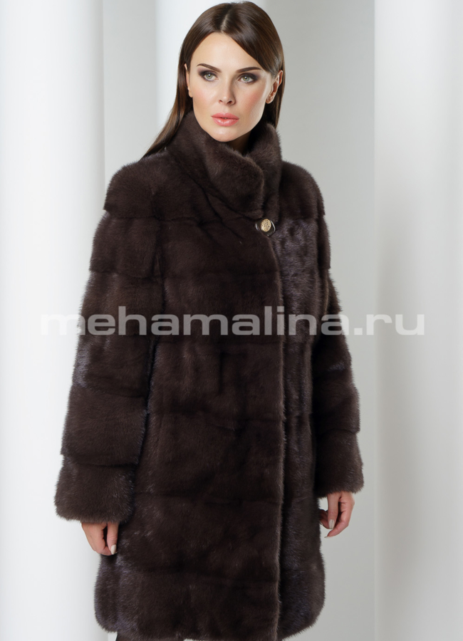 Норковая шуба модель № S-640 универмаг малина