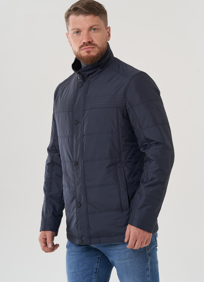 Куртка мужская с воротником стойка модель № 82284 меха малина