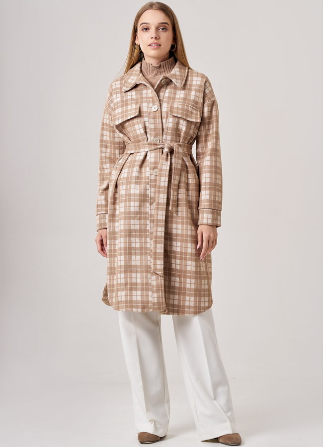 фото Женское полупальто-рубашка модель № 02