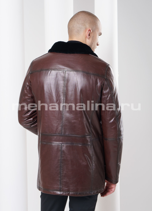 Дубленка мужская, удлиненная модель № DM-78 в рассрочку