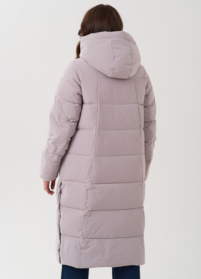 Женский пуховик с капюшоном  модель № 25712 универмаг малина
