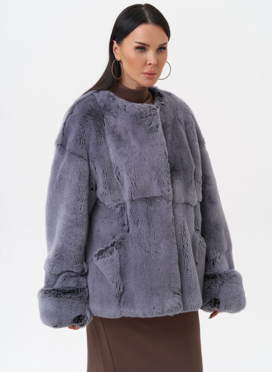 Короткая шуба из меха кролика Короткая шуба из меха кролика