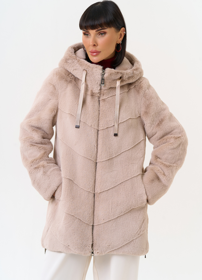 Женская шуба из эко меха с капюшоном модель № 31228 в рассрочку Женская шуба из эко меха с капюшоном модель № 31228 в рассрочку