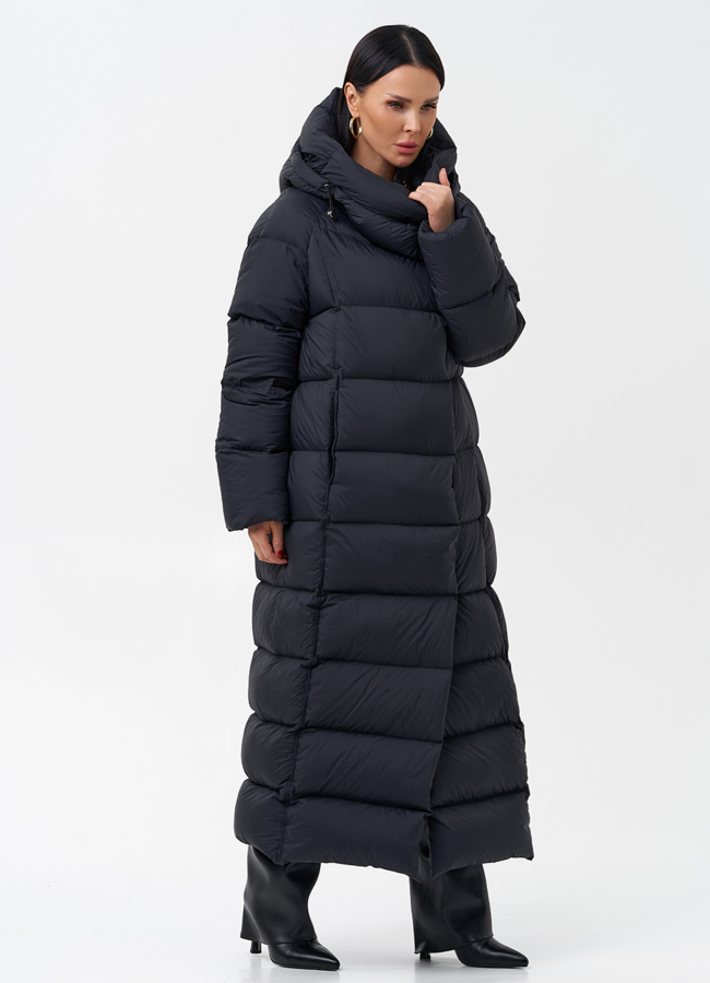 Женский пуховик с капюшоном  модель № 28976 в кредит