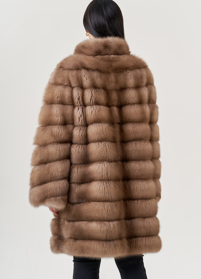 Шуба из куницы в цвете тор-тор модель № 77588 в кредит