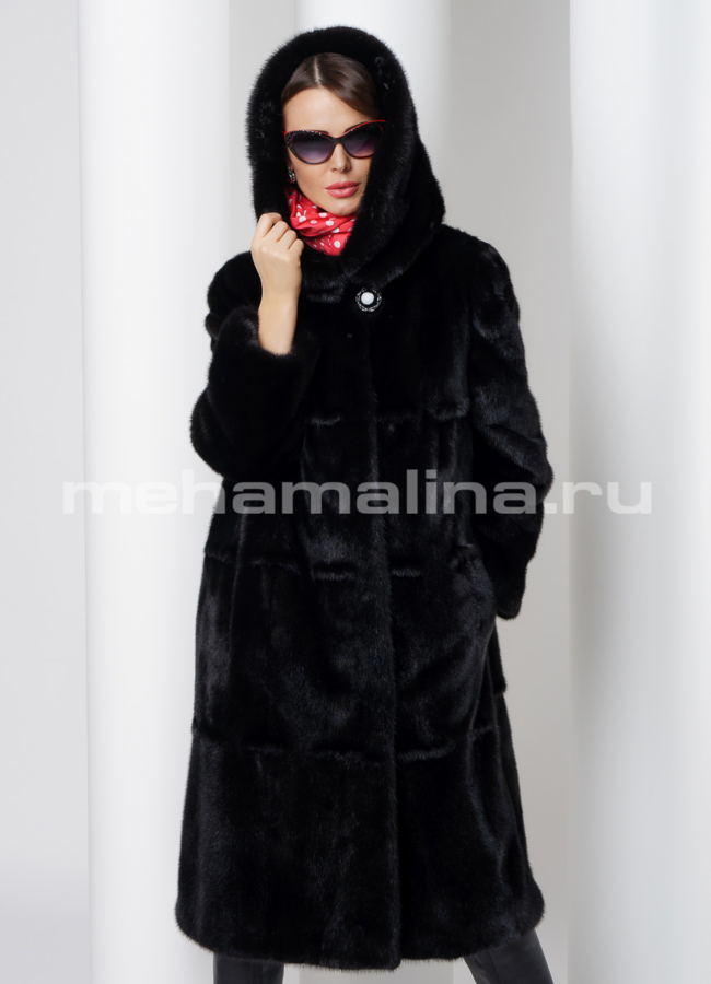 Шуба из скандинавской норки модель № S-516 универмаг малина