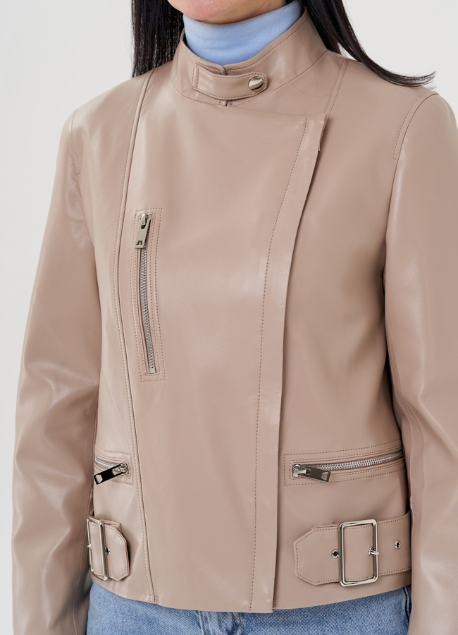 Женская куртка из эко кожи  модель № 24219 универмаг малина