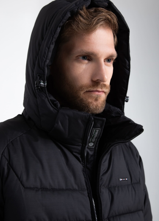 Мужской пуховик с капюшоном  модель № 25786 универмаг малина