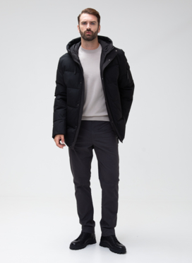 Мужской пуховик с капюшоном 