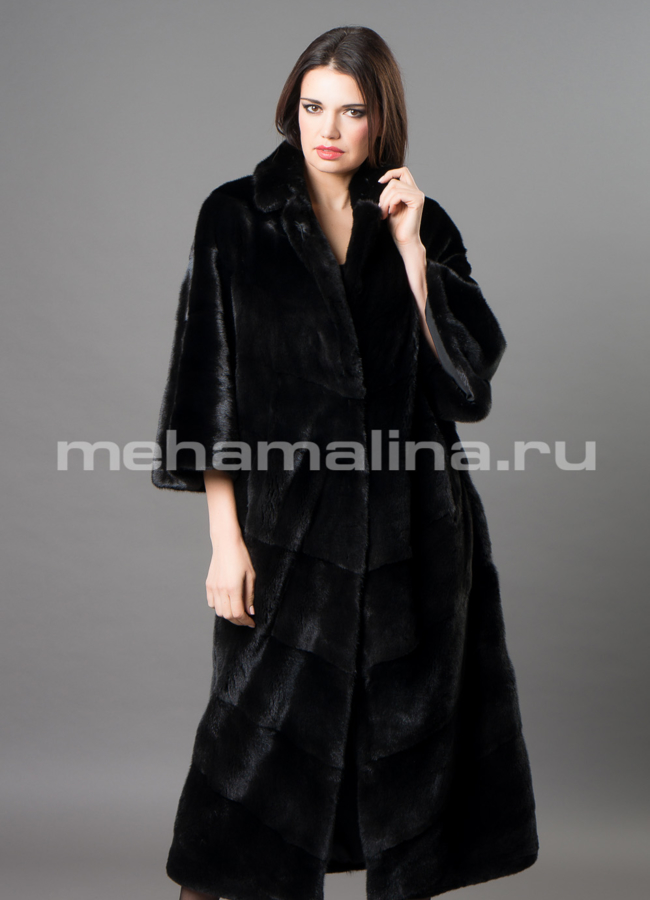 Шуба из норки nafa модель № S-664 меха малина