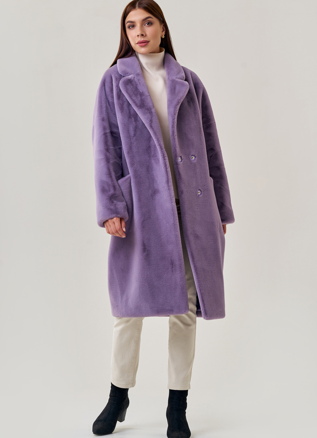 Женское пальто из искусственного меха модель № 23184 в рассрочку