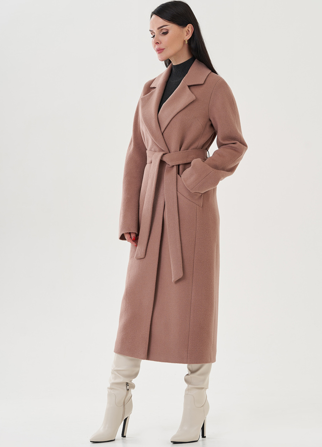 Пальто женское с английским воротником модель № 82082 в кредит