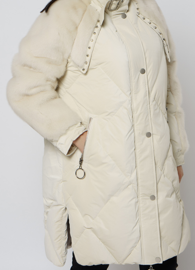 Пуховик со стойкой модель № 19-221/1 в рассрочку