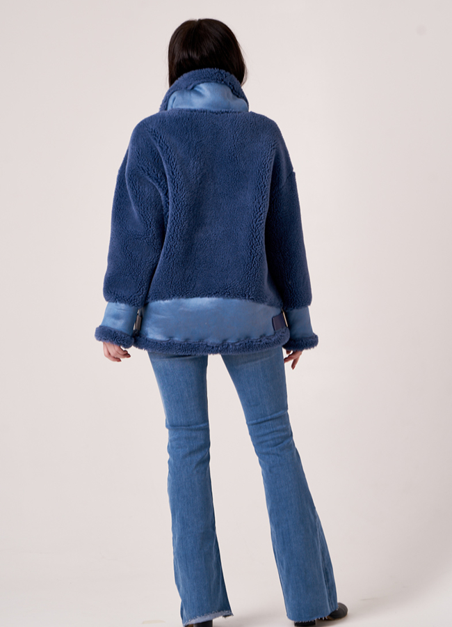 фото Куртка из шерсти в синем цвете модель № 19430