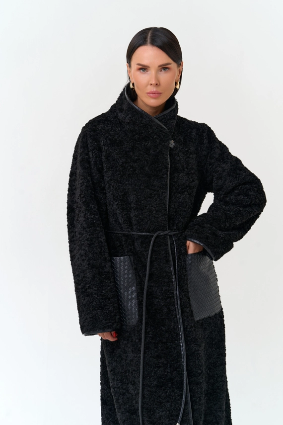 Женское пальто из эко меха
