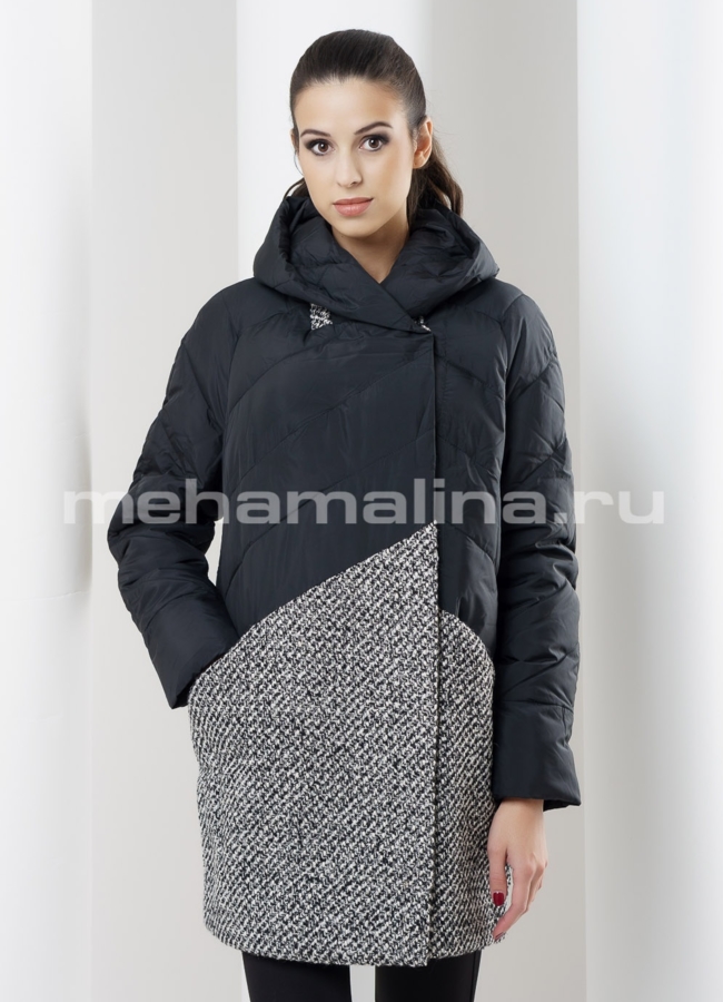 Женская куртка модель № П-78 меха малина