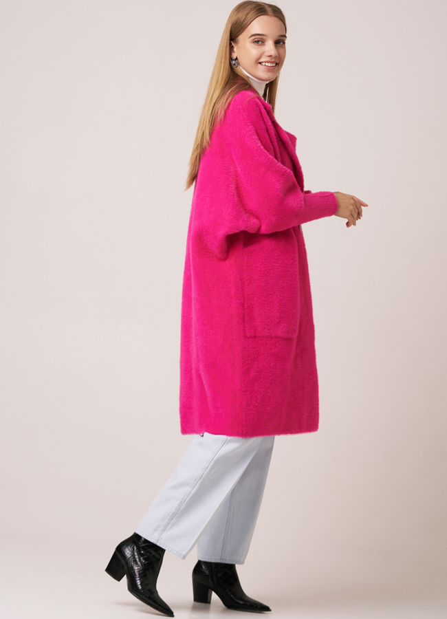 фото Кардиган на кнопках в цвете фуксия модель № 1863