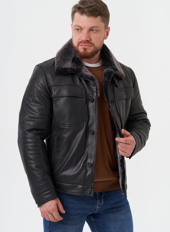 Мужская куртка из натуральной кожи