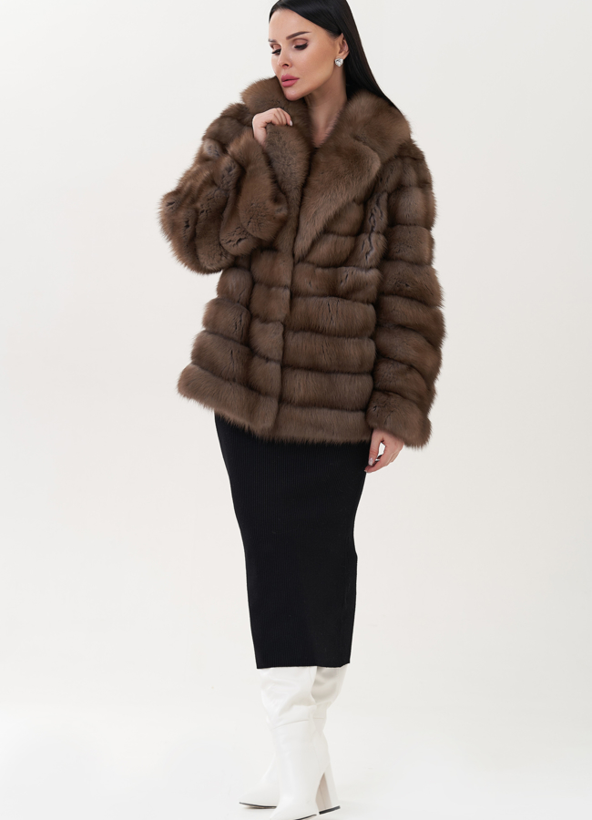 Шуба из куницы с английским воротником модель № 26039 универмаг малина Шуба из куницы с английским воротником модель № 26039 универмаг малина