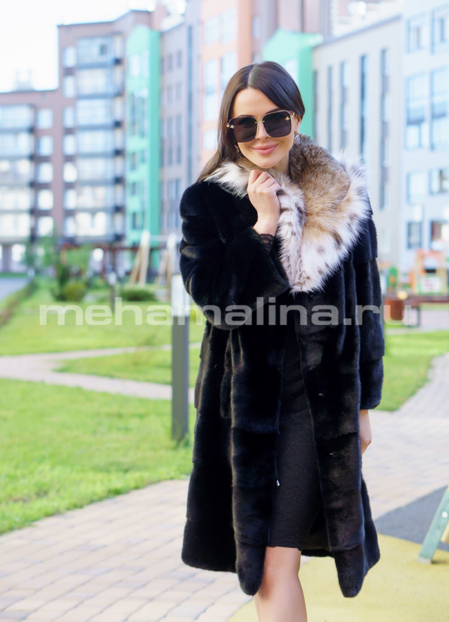 Шуба из норки модель № S-693 универмаг малина