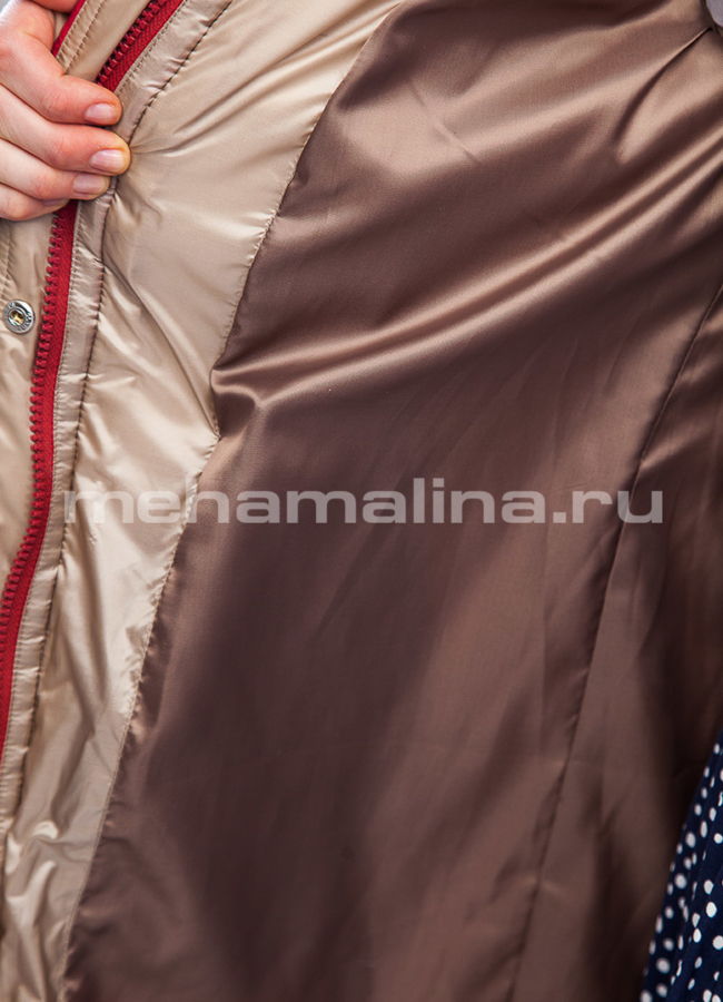 Удлиненный пуховик Clasna модель № П-187 универмаг малина