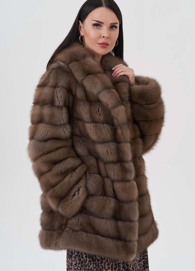 Шуба из куницы  модель № 24641 универмаг малина