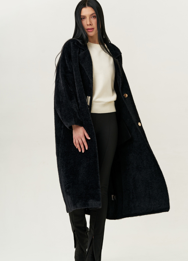 Длинный кардиган оверсайз в черном цвете модель № 703 универмаг малина