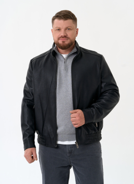 Мужская куртка бомбер из эко кожи