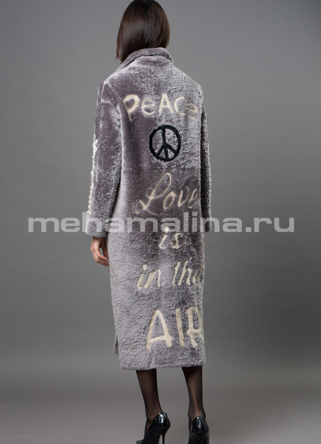 Светлая шуба модель № D-233 в кредит