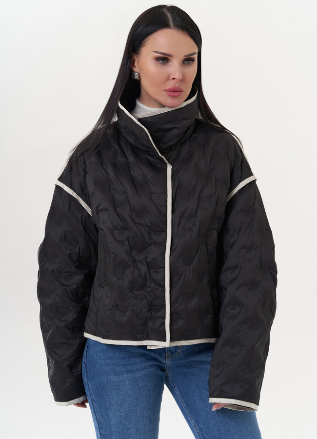 Женская куртка оверсайз на пуху модель № 26665 универмаг малина