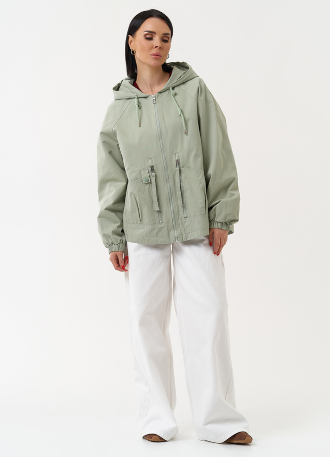 Ветровка женская с капюшоном модель № 30453 в рассрочку