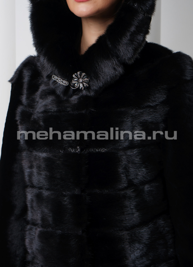 Шуба из норки модель № S-541 универмаг малина