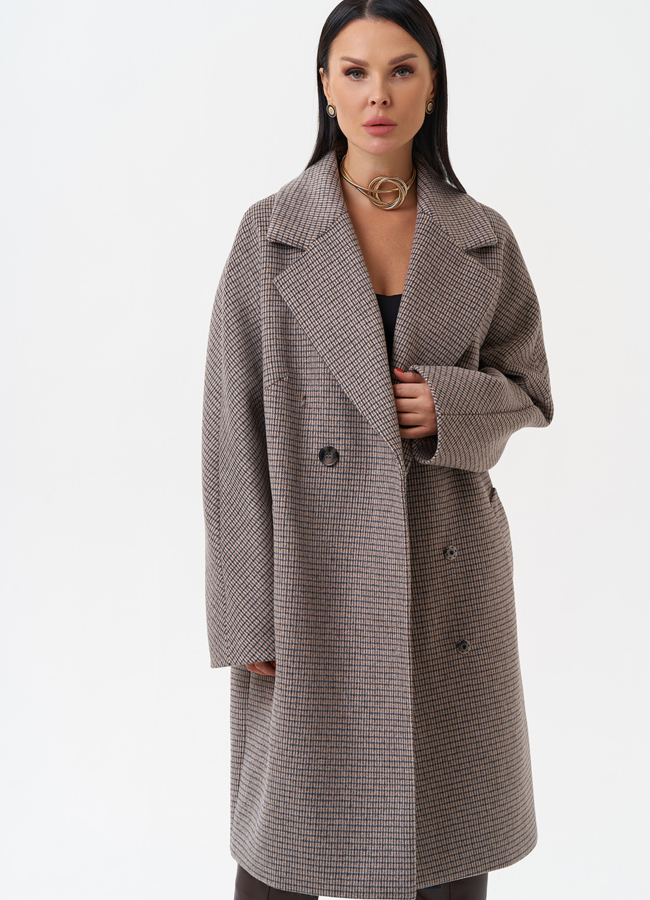 Женское пальто с английским воротником модель № 28891 универмаг малина