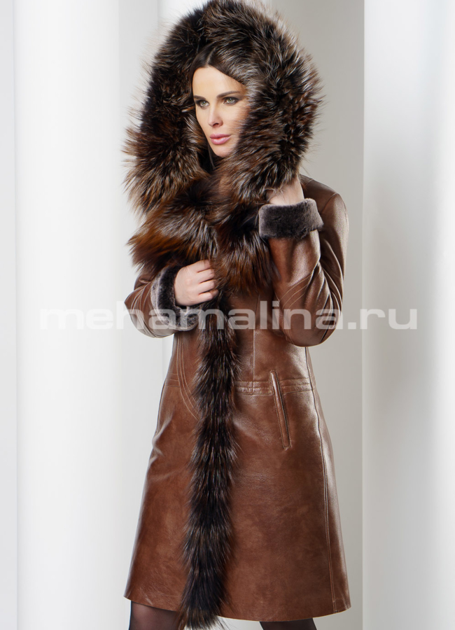 Женская дубленка модель № D-200 в кредит