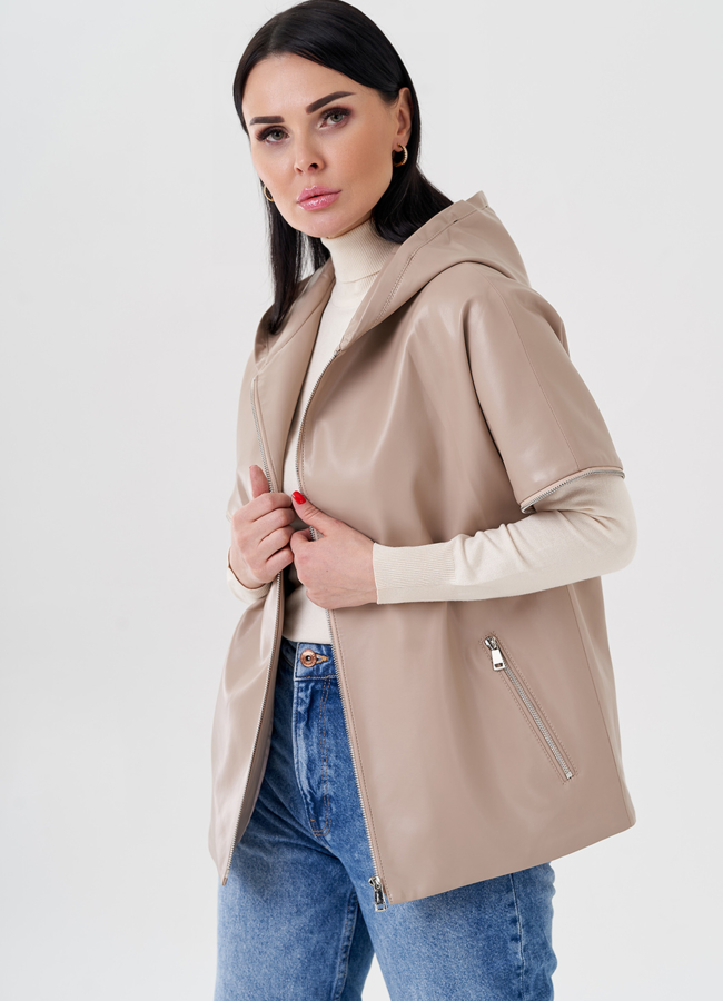 Женская куртка трансформер с капюшоном  модель № 24212 универмаг малина