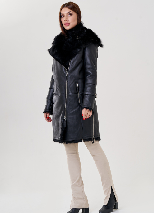 фото Натуральная дубленка на тоскане модель № 21845