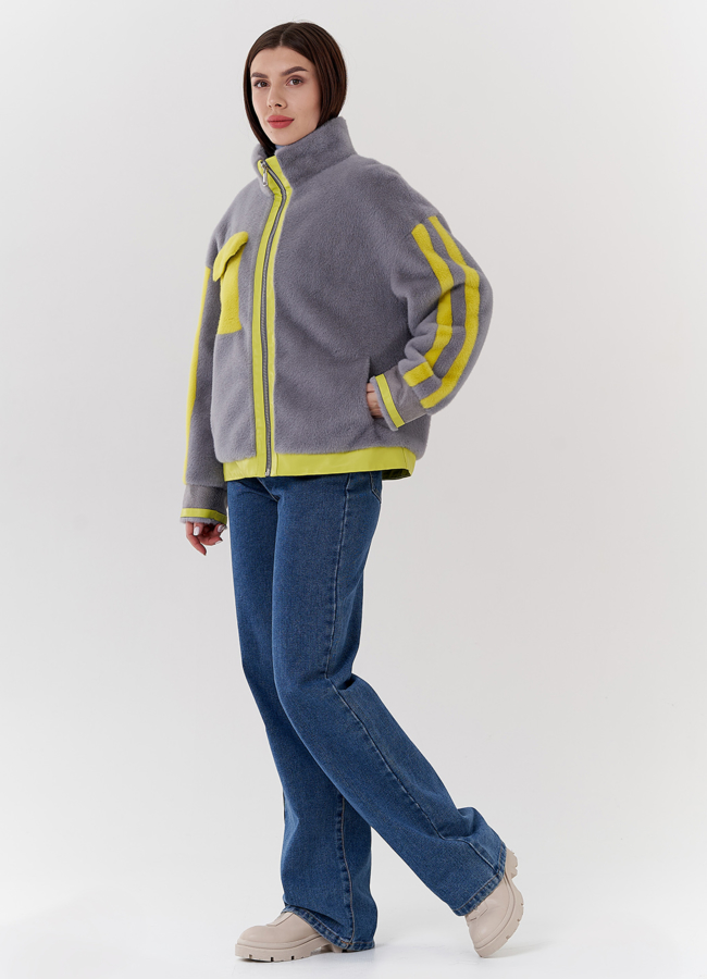 Женское пальто в стиле спорт-шик модель № 24122 в кредит