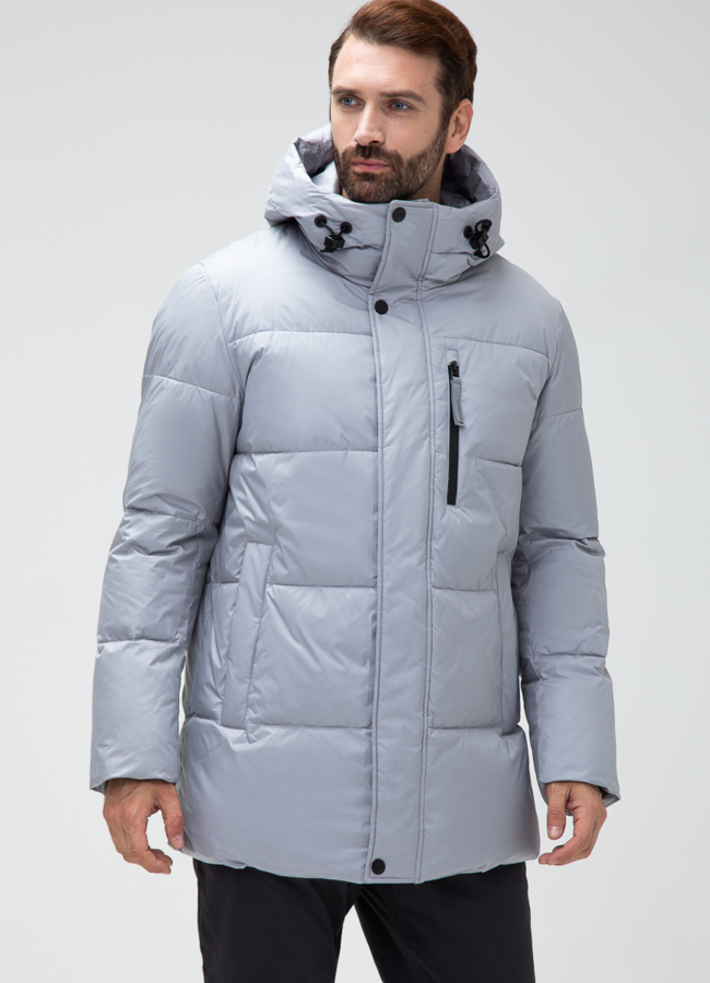 фото Мужской пуховик с капюшоном  модель № 28870