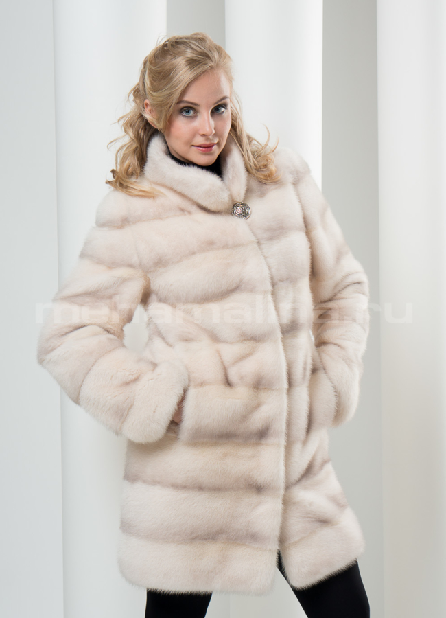 фото Шуба норка поперечная, стойка 