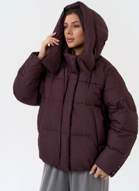 Женский пуховик с капюшоном